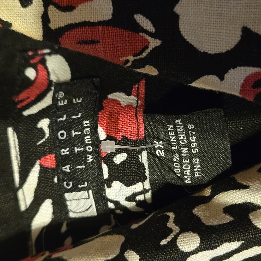 Floral Patterned Linen Jacket - image 2